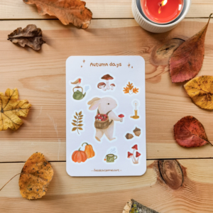 Hoja de pegatinas "Días de otoño"