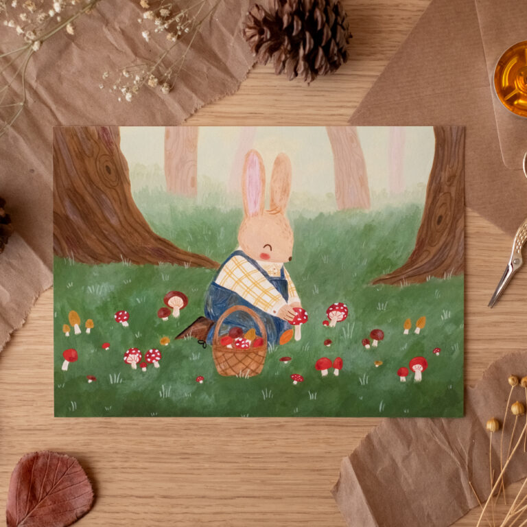 Lámina "Recolección en el Bosque"